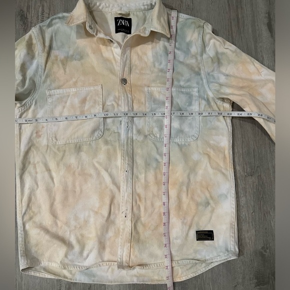 Zara Tie dye denim jacket Sz M like new boho - Picture 4 of 4